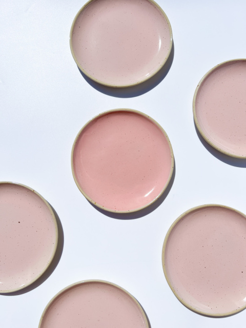 Dessert Plate PINK WAVE