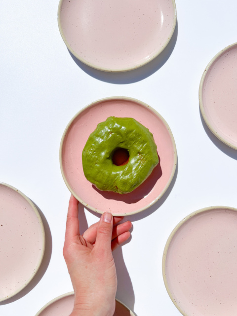 Dessert Plate PINK WAVE