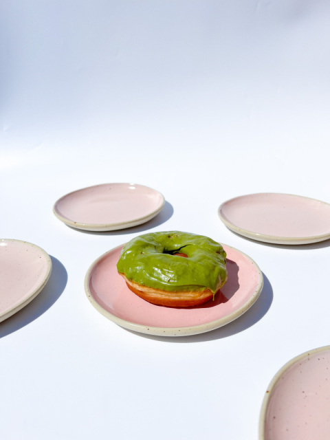 Dessert Plate PINK WAVE